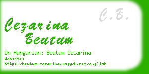 cezarina beutum business card